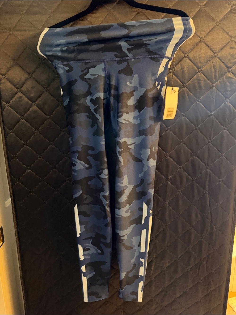 Womens Blue Camo Active Leggings